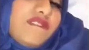 A girl from Pakistan wearing a hijab has intense sex
