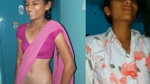 An Indian teen girl with a slim body gets edged hard by a fringe technique