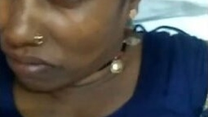 A wife of South Asian descent receives oral pleasure from her partner