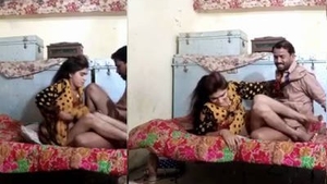 A village girl from Pakistan performs oral sex and has intercourse with her neighbor