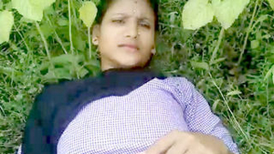 Indian blonde babe engages in outdoor sex