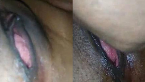 Indian spouse with shaved vagina gets pleasure from husband's tongue