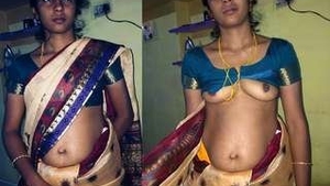 Tamil babe Maya flaunts her breasts in sensual video