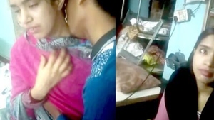 Intimate encounter amidst the shelves of a store in a small town