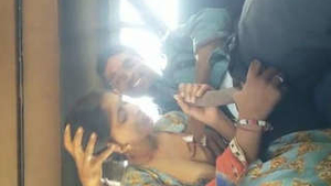 Bhabi gives oral pleasure to her brother-in-law in a taxi