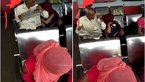 Exclusive video of a mature Desi man cradling a sleeping girl's breasts on the train
