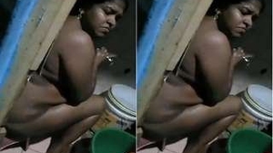 Tamil wife gets naked and soaps up in the shower