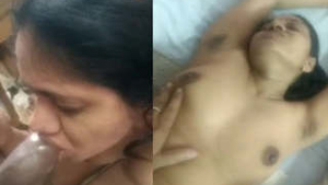 Telugu babe gives oral pleasure and gets fucked