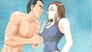 Showering anime chick gets owned