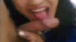 Monisha, a stunning colg girl, indulges in a steamy blowjob with a guy