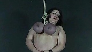 Andreas tit hanging and extreme mature breast of hung and whipped slave