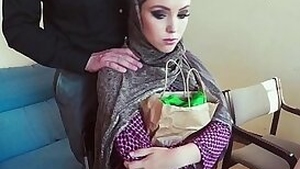 Muslim amateur hot teen slut fucks for cash and tastes jizz