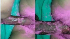 A couple from India indulges in Holi sex while watching men