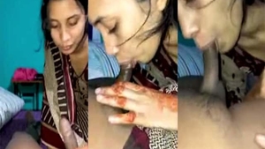 Bangladeshi girl gives a blowjob in a video