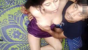 Indian matron's breast sucking