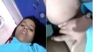 Cute Indian girl records her own finger selfies