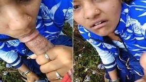 A cute girl gives a superb blowjob in this video
