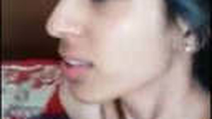 An Indian girl performs oral sex on her male friend