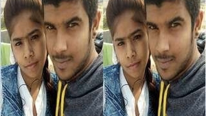 Adorable girl records her partner's bathing session