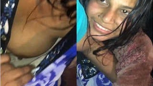 Cute Indian girl's chest gets recorded by a lover