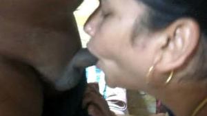 Elder sister-in-law orally pleasuring brother-in-law