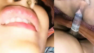 An attractive Indian wife engages in intimate activities with her partner