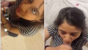 Adorable Indian girl enjoys oral sex in Hindi