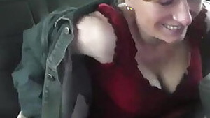 Busty blonde MILF sucks and fucks her hard action sex tape with real horny driver