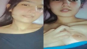 Pakistani girl flaunts her breasts in a village setting