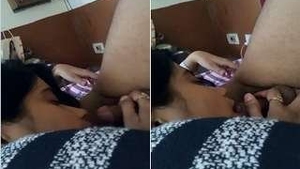 Hot Indian girl gives a sensual blowjob