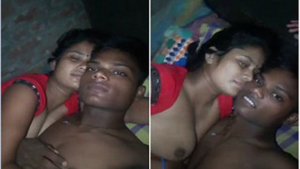 Indian couple shares passionate moments in bed before man performs oral sex on woman