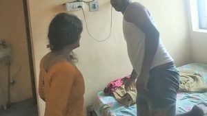 Boss's wife enjoys a steamy night with her desi bhabhi in a hotel