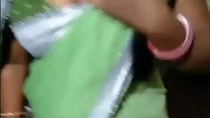 Village auntie with big breasts receives an oily massage