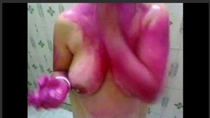 After Holi celebration, Bhabhi has a sensual shower