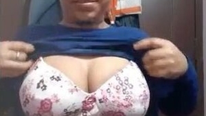 Cute girl flaunts her big boobs and pussy in HD video