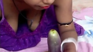 Indian housewife receives oral sex and blessings from her husband while fondling her breasts