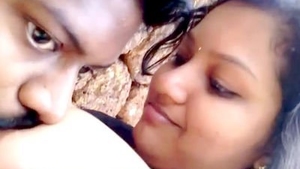 Desi couple explores outdoor pleasures in village setting