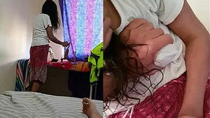 Reserved spouse gives a sensual breast massage and oral pleasure