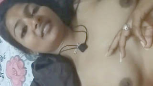 Horny girl pleasures herself with a cock lover