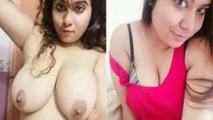 Indian model pleasures herself with her big boobs and tight pussy