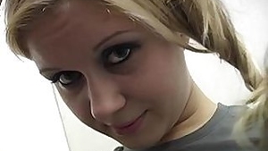 Blonde slut Aralyn Barra loves gloryhole fucking