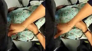 Indian girl's initial touching and subsequent grip on a penis during a train ride