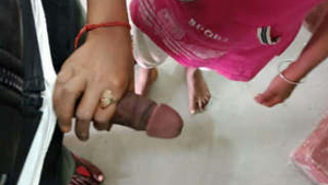 Neighbor's hot handjob session