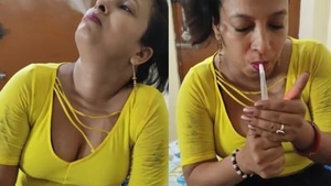 Randi Bhabi's passionate oral sex with vocal pleasure