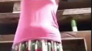 Horny girl shows off her body in a nude video call