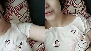 Indian Desi hottie fingering herself in a selfie video
