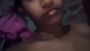 Village girl indulges in solo play