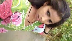 Desi girl gets fucked in the backyard