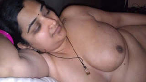 Bhabhi's husband's aunt joins in on the fun in this desi porn clip