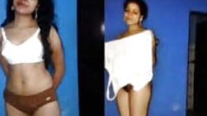 Cute Shy Mallu GF gets Recorded Fully NUDE by her Boyfriend while having some Fun